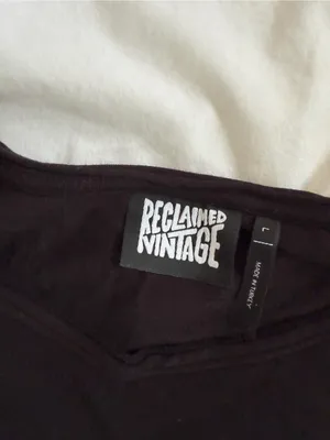 Reclaimed Vintage Black Long Sleeve Detroit Graphic Tee thumbnail 2