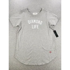 NWT Diamond Supply Co. Women's Logo Shirt Top Skateboarding Life Gray Sz‎ Large thumbnail 2