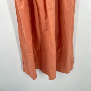 TOPSHOP Dress Size 2 Tiered Poplin Midi Peach Orange Casual Summer Ties NWT thumbnail 11