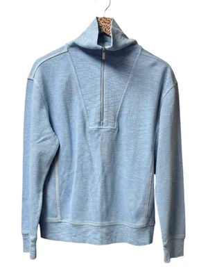 Tommy Bahama Tobago Bay Half 1/2 Zip Sweatshirt Light Sky Blue Medium NEW NWT thumbnail 3