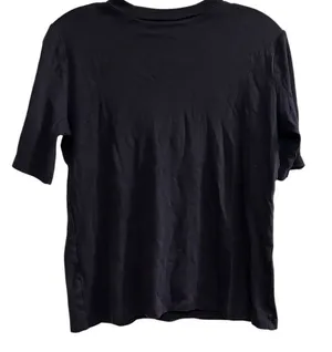 Ann Taylor‎ Women's Blue Mock Neck Short Sleeve T-Shirt M thumbnail 1