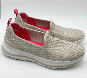 Skechers GoWalk Arch Fit Stretch Fit Slip On‎ Sneakers Beige Size 8.5 thumbnail 1
