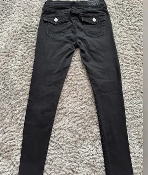 True Religion Black skinny jeans with silver studs Size 28 thumbnail 6