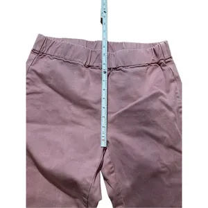 Soft Surroundings Pull On Skinny‎ Jeans Snap Buttons Pink Sz M thumbnail 4