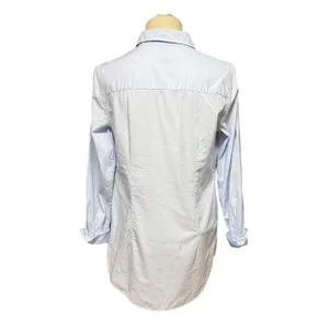 LOFT Long Sleeve Twist Everyday Tunic Top Blue 6 thumbnail 5