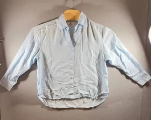 452 | Babaton‎ Aritzia Blue Tencel Button Front Blouse Women's 2XS Lightweight thumbnail 1