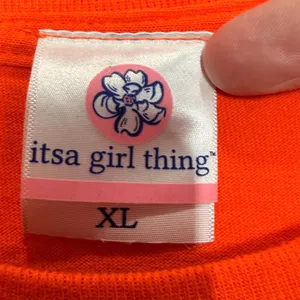Itsa Girl Thing Orange Football Tailgates Touchdowns‎ Graphic T Shirt XL thumbnail 5