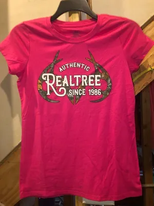 Realtree Ladies Pink Camo Logo Tee Sz S NEW NWOT thumbnail 1