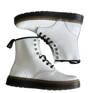 NEW Dr. Martens Unisex White Patent Leather Zavala Boot Size 9 or 8 #249 thumbnail 5