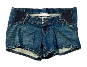 Isabel Maternity Women's Size 2 Blue Bermuda Denim Shorts Summer Wear thumbnail 1