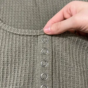 Cozie By Pink Rose Long Sleeve Waffle Knit Crop Top thumbnail 4