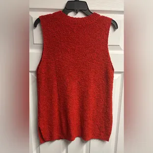 Moth Anthropologie Vera Red Sleeveless Sweater Size XL thumbnail 4