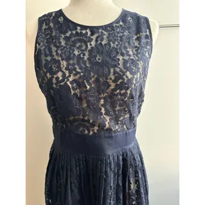 Eliza J Size 8 Navy Lace Dress Sleeveless Wedding Guest Cocktail Party Dress thumbnail 9