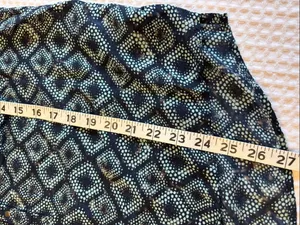 Converse Medium Navy Turquoise Blue Tile Geometric Henley Tank Top thumbnail 13