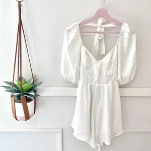 NWT Petal & Pup Billie Playsuit White Romper Size US 4 Coquette Cottagecore Soft thumbnail 3
