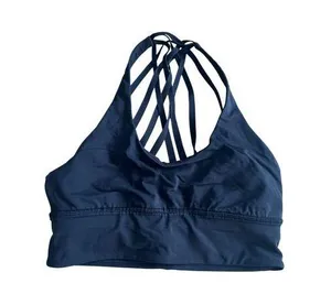 LULULEMON Black Criss Cross Back Workout Bra Size 8 thumbnail 1
