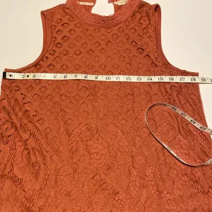 Rewind Juniors lace front tank top blouse clay large excellent dressy thumbnail 11