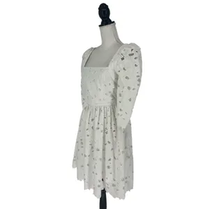 Cara Cara NWT Hart Eyelet Dress Cotton Square Neck‎ Mini Dress Brodererie Size 4 thumbnail 7
