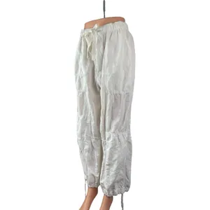 Zara Women's White High Waisted Baggy Loose Jogger Trousers Pants Size XS/S thumbnail 2
