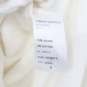 Naked Wardrobe White Turtleneck Bodysuit Long Sleeve Womens Small thumbnail 5