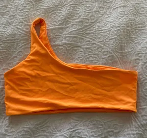 Orange One Shoulder Bikini Top thumbnail 1