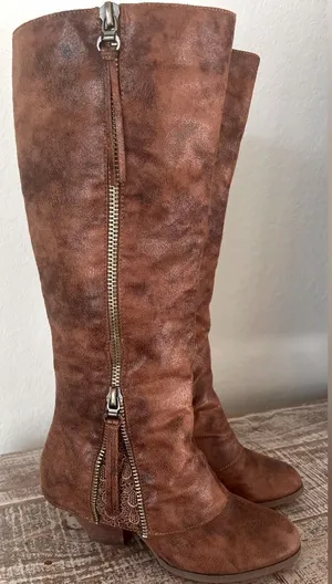 SOUTHERN FRIED CHICS Heeled Knee High Boots Size 6.5 thumbnail 1