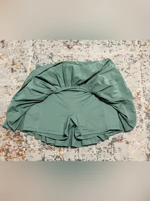 Gold Hinge Pleated Tennis Skirt skort sea green sage Small thumbnail 8