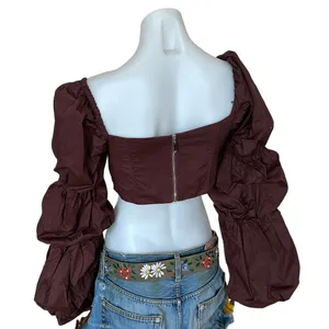 Majorelle Brown Corset Crop Top XS Bustier Pirate Renaissance Fair $128 NEW thumbnail 6