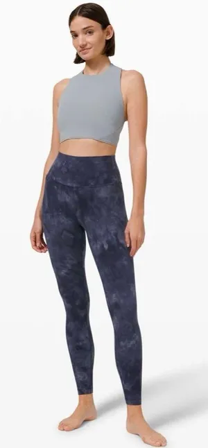 Lululemon Align High Rise 28” Pants Diamond Dye Grey Navy Blue Size 6 Leggings thumbnail 1