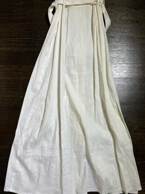 Forever 21 White Linen Blend Button Front Belted Midi Dress Small thumbnail 8