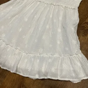 NEW Aerie White Spring Eyelet Fling Mini Dress Sz XL Halter Tie Floral thumbnail 7