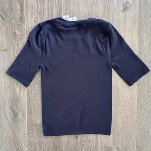 CALIA Seamless Crop Tee Elbow Sleeve Black XS Ribbed Sporty NEW thumbnail 5