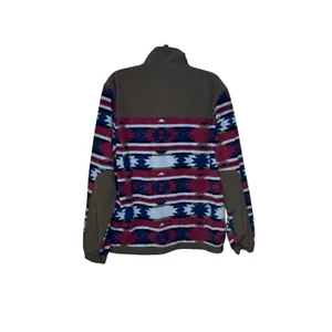 Hooey Women's Sweater Aztec Print Full Zip Ride-Tight Elastic Cuffs Brown‎ Large thumbnail 7