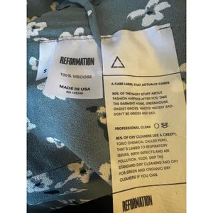 Reformation Mollie Wrap Midi Dress Fresco Blue Floral Made in USA NWT Rare Small thumbnail 6