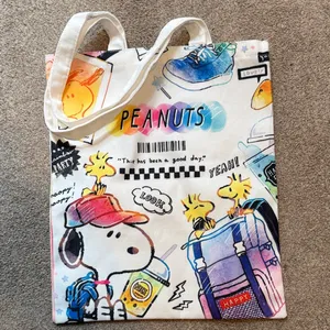 Peanuts Snoopy Graphic Bag Watercolor Image Happy “this has been a good day” thumbnail 2