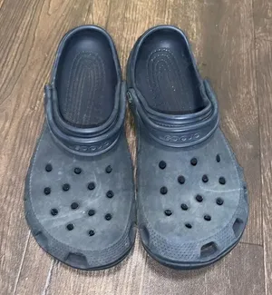 Crocs navy blue rubber ortho arch support washable nursing clogs thumbnail 1