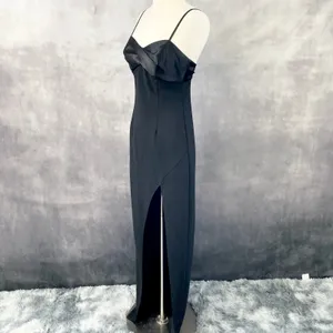 DB Studio Maxi Dress Women Size 4 High Slit Twist Front Formal Prom Gala Y2K 90s thumbnail 3