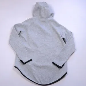 Nike Tech Fleece Asymmetric Cape Hoodie Women XS Grey Full Zip High Low 669613 thumbnail 7