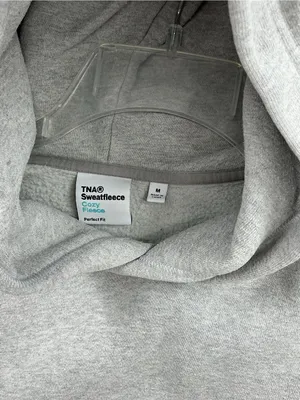 TNA Light Gray Hoodie Pullover 948 Size M thumbnail 3