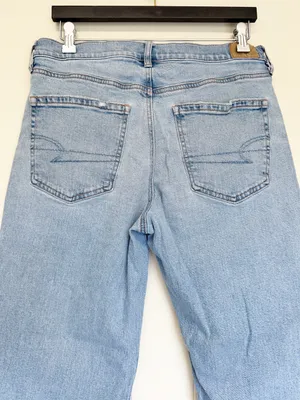 AMERICAN EAGLE Strigid Stovepipe Jeans Light Wash Size 8 X-Short thumbnail 5