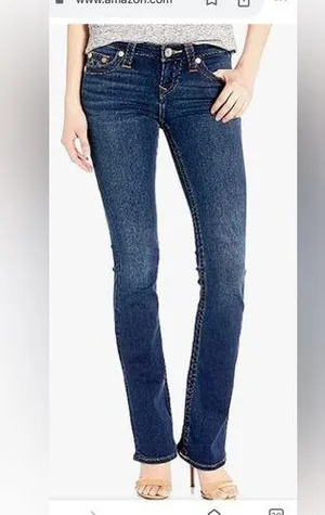True Religion Women's Becca Mid Rise Bootcut Jean 26 thumbnail 1