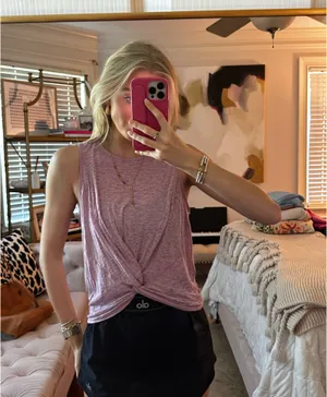 Lululemon Women's Twist-Front Sleeveless tank - Pink thumbnail 1