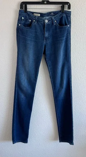 AG Adriano Goldschmied Women's The Premiere Skinny Straight‎ Blue Jeans thumbnail 1