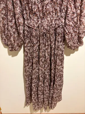 Shona Joy Grace Pin Tuck Tiered Midi Dress Brown Floral Cottagecore Prairie 2 thumbnail 14