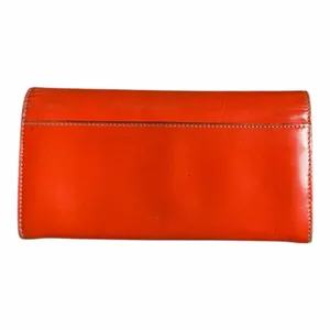 Kate Spade New York Continental Wallet Orange Hot Pink Leather Colorblock thumbnail 3