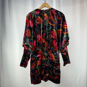 NWT Farm Rio Velvet‎ Dress in Black Banana Sky Size Medium thumbnail 8