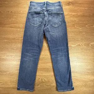 Zara Jeans Women's 6 Blue Mid Rise Straight Slim Stretch Denim EU 38 Minimalist thumbnail 9