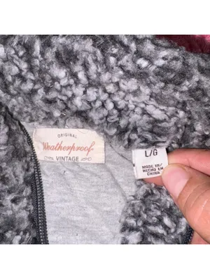 Weatherproof Vintage Woman’s L Gray Sherpa Fleece Pullover Jacket L/G Outdoor thumbnail 5