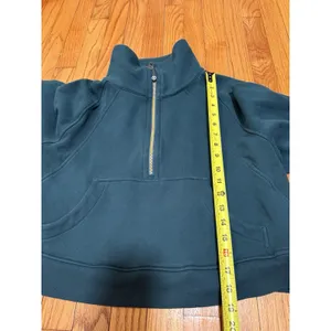 Lululemon Scuba Oversized Funnel Neck Half Zip Storm Teal Size Medium/Large thumbnail 6