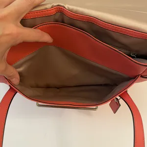 Coach Taylor Marin Satchel in Coral with Silvertone Hardware thumbnail 8